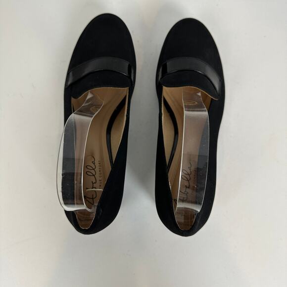 Abella Desiree Women’s Shoes Size 7.5 Black Wedge Slip-On Round Toe Loafers NEW - Picture 7 of 10